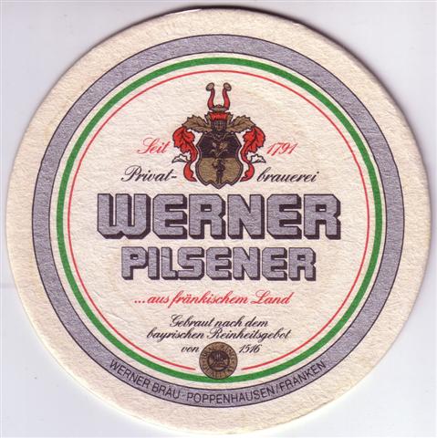 poppenhausen sw-by werner bierwoche 3-4a (rund215-silbergrnrotrahmen) 